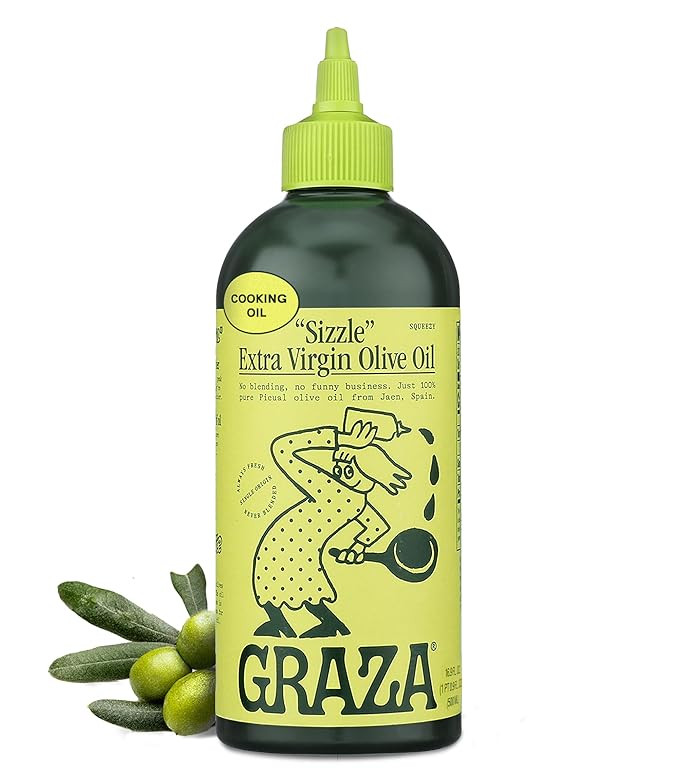 Graza Sizzle Extra Virgin Olive Oil, Cooking Oil - High Polyphenol Peak Harvest EVOO Cooking Oil ... | Amazon (US)