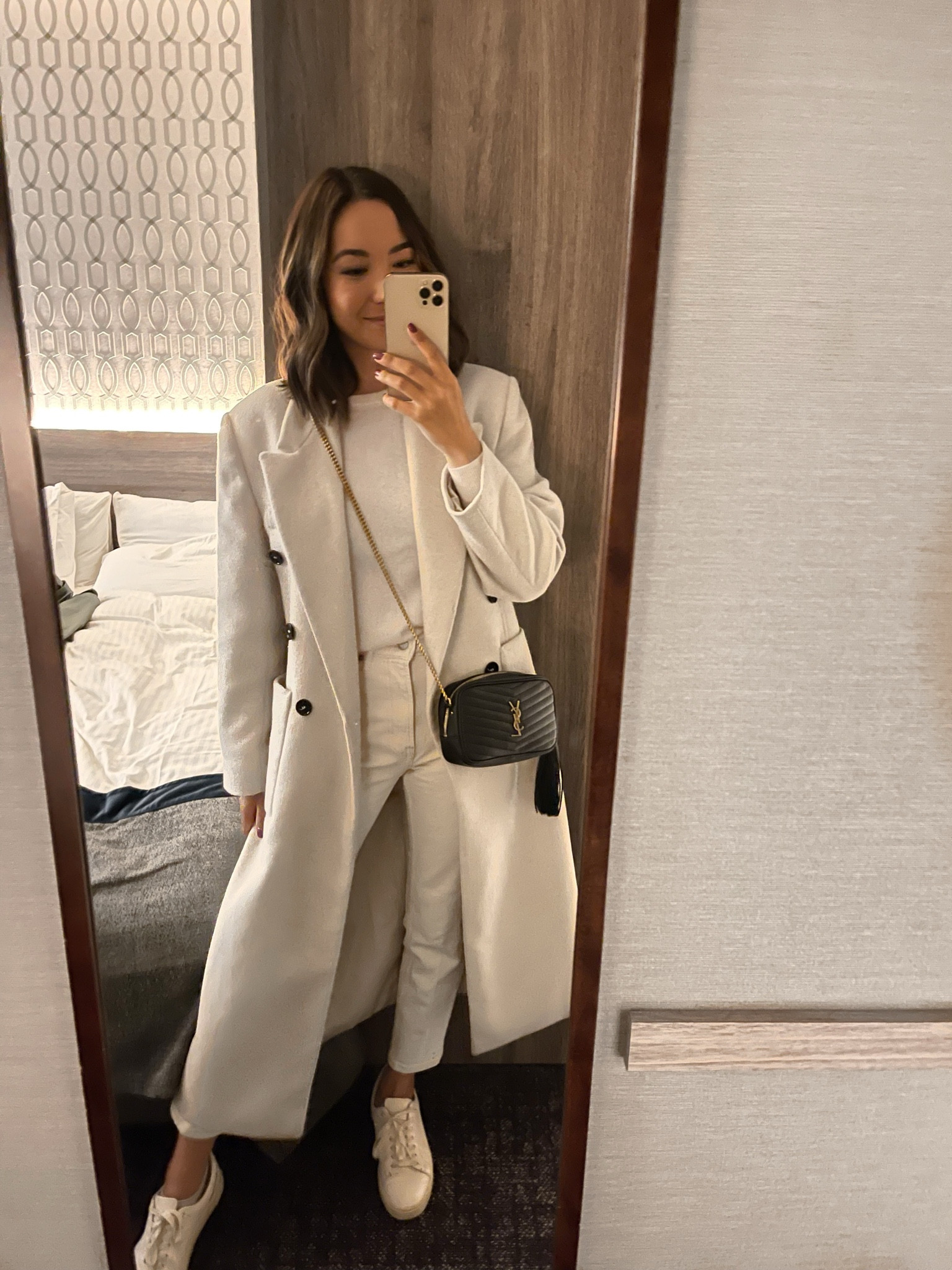 Spring outfit / Japan outfit day 2 

• cream coat - Mango xs runs very oversized 
• white cashmere crew xs
• Ecru jeans - Everlane 25 tts 
• Sneakers- Frye tts 

#LTKSeasonal #LTKstyletip #LTKtravel