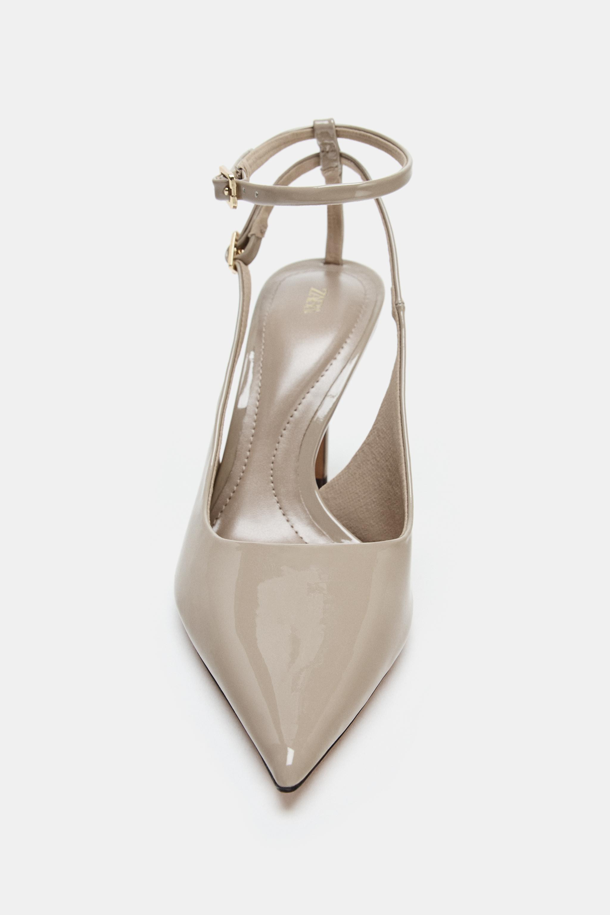 PATENT FINISH SLINGBACK HEELS | Zara US