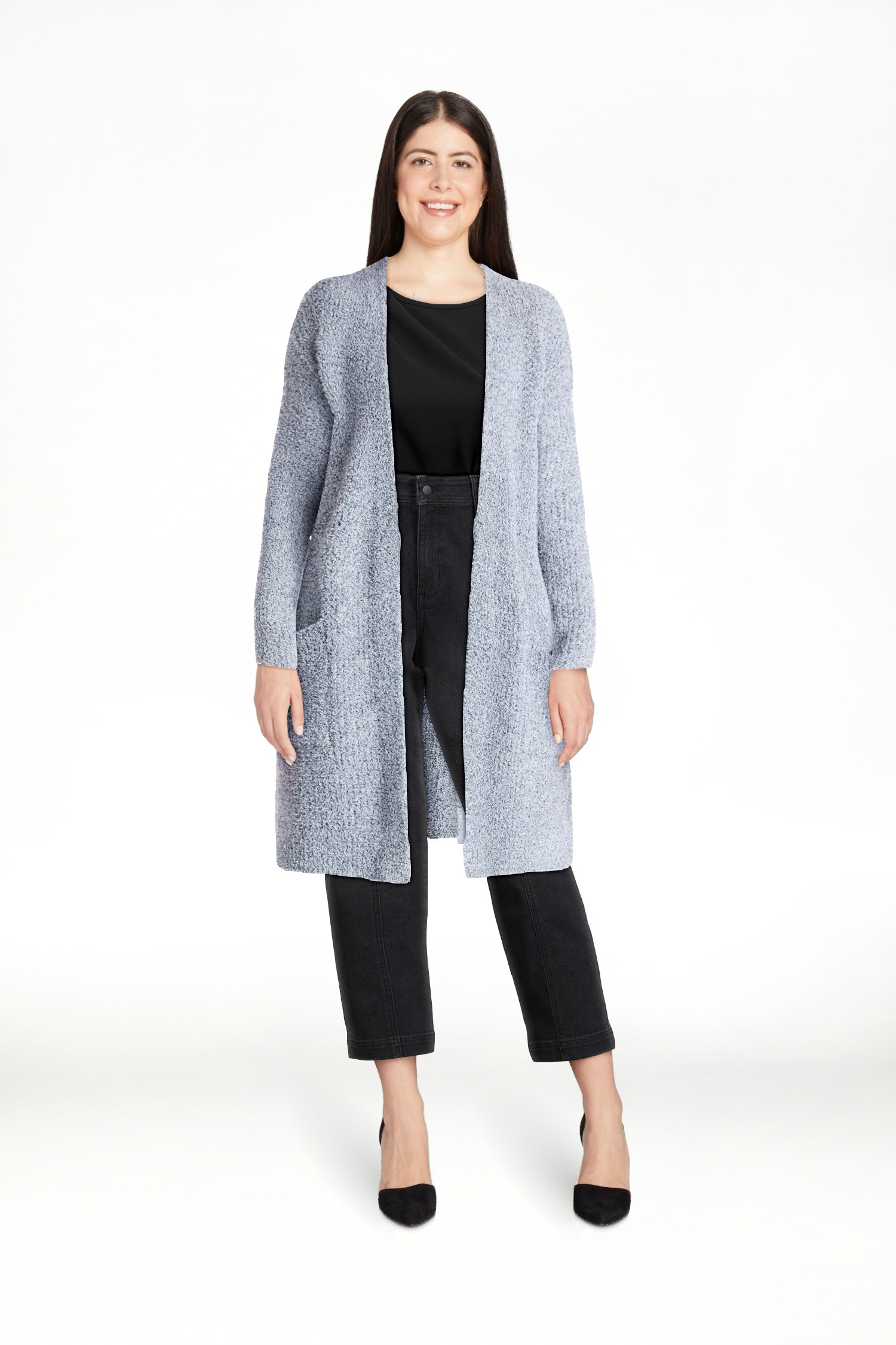 Time and Tru Women’s and Women’s Plus Super Soft Longline Cardigan Sweater, Lightweight, Size... | Walmart (US)