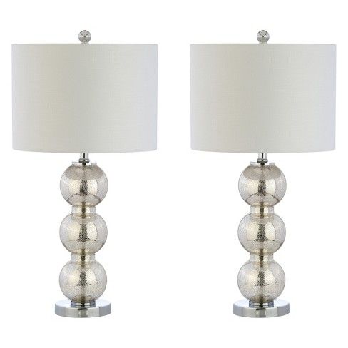 27" Bella Glass Triple-Sphere LED Table Lamp (Set of 2) | Target