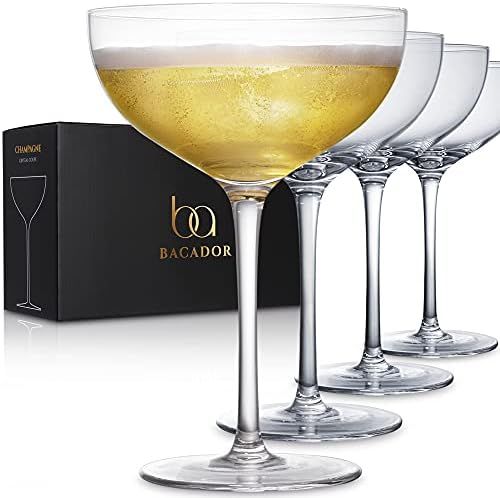 Champagne Coupe Glasses Set of 4 - Elegant Cocktail Coupe, Ideal for serving Martini, Gimlet and Man | Amazon (CA)