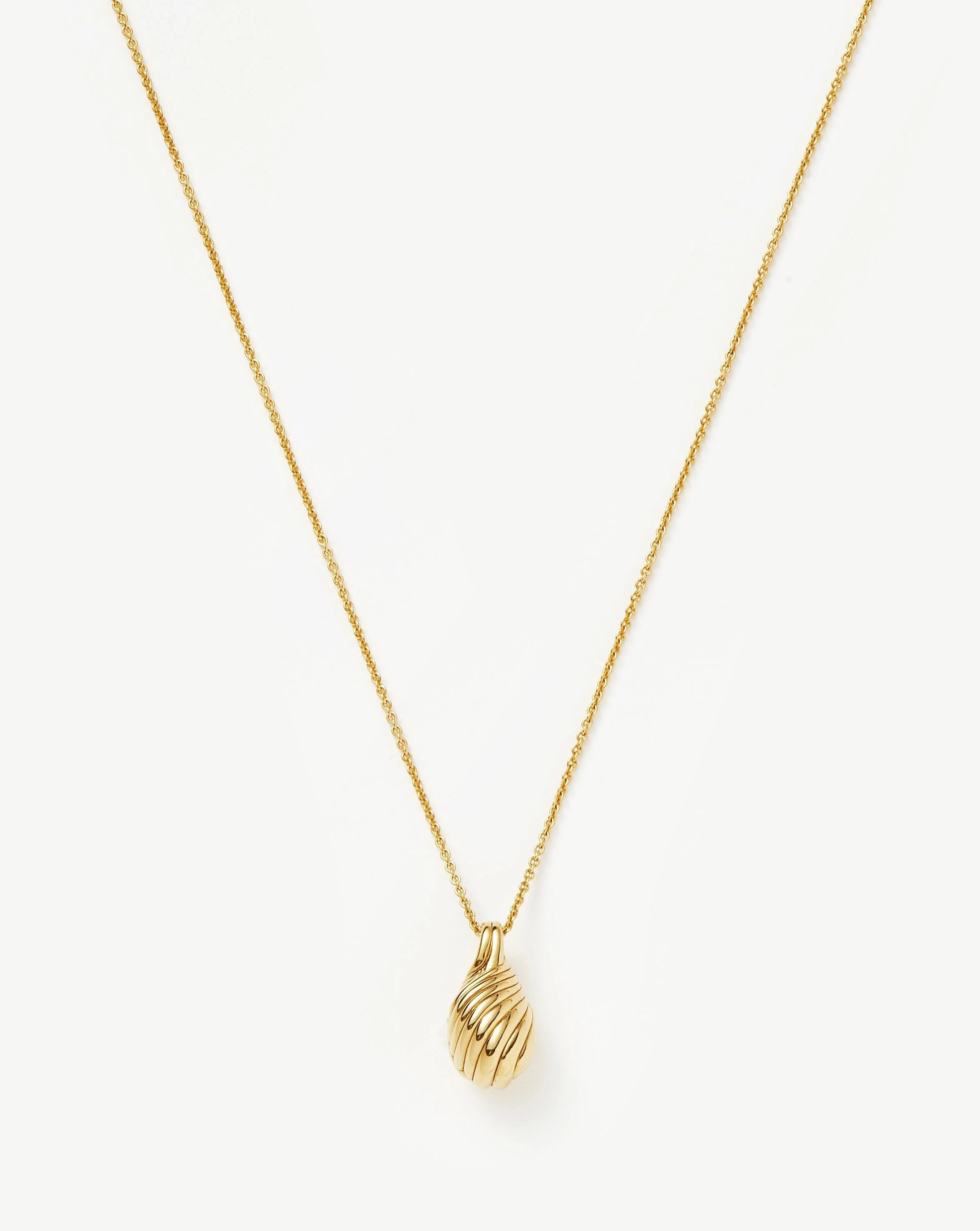 Wavy Ridge Droplet Pendant Necklace Necklaces | Missoma