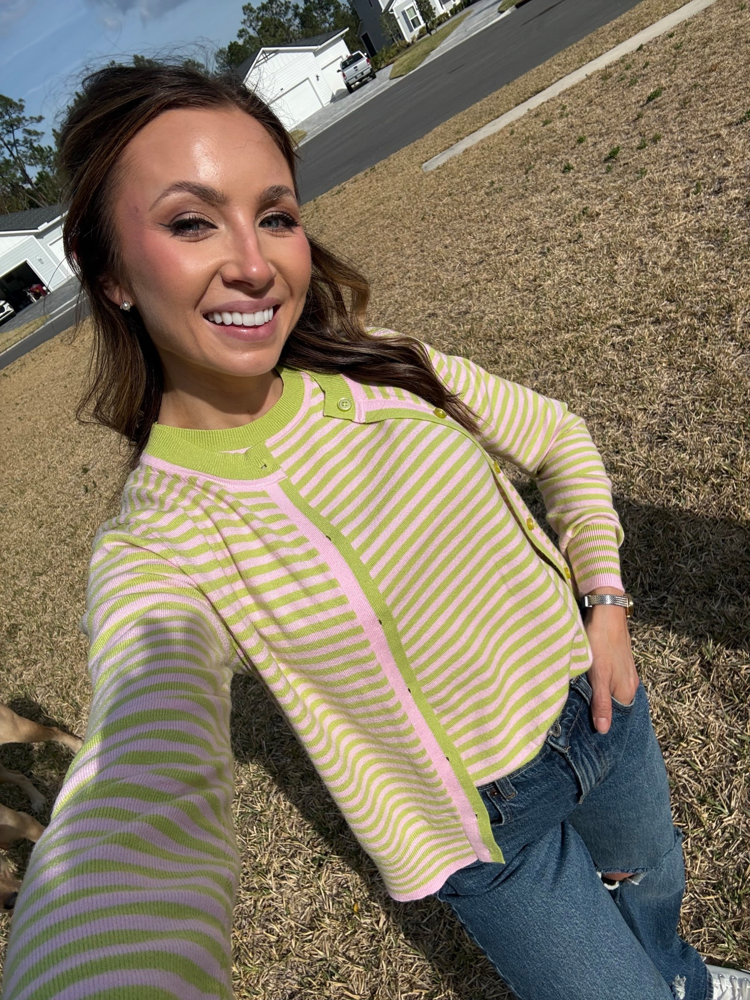 Mom #ootd with this spring cardigan set  


#LTKootd #LTKmomlife #LTKdayinmylife