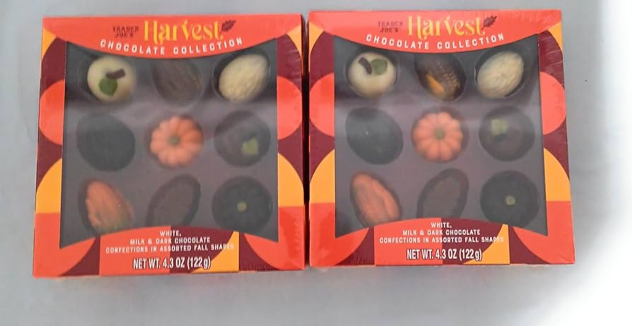 Trader Joe's Harvest Chocolate Collection, White, Milk, Dark Chocolate Fall Shapes Assortment, 4.... | Amazon (US)