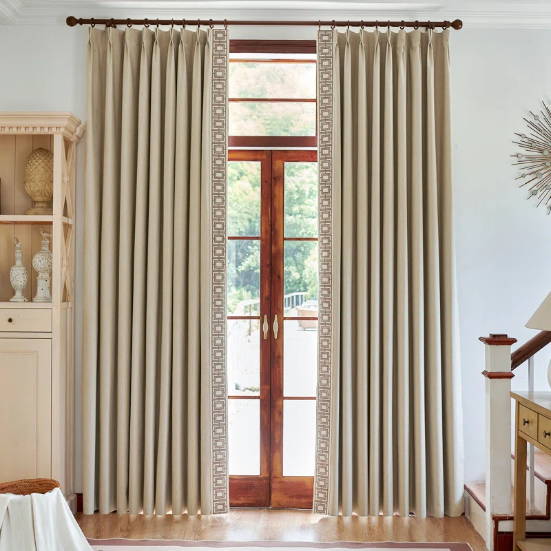 Lena Pinch Pleat Linen Blackout Curtain Panel Pair | Wayfair North America