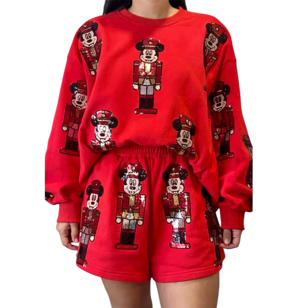 Preorder! Christmas Nutcracker Mouse Sequin Set (Sweatshirt + Shorts) | Etsy (Global)