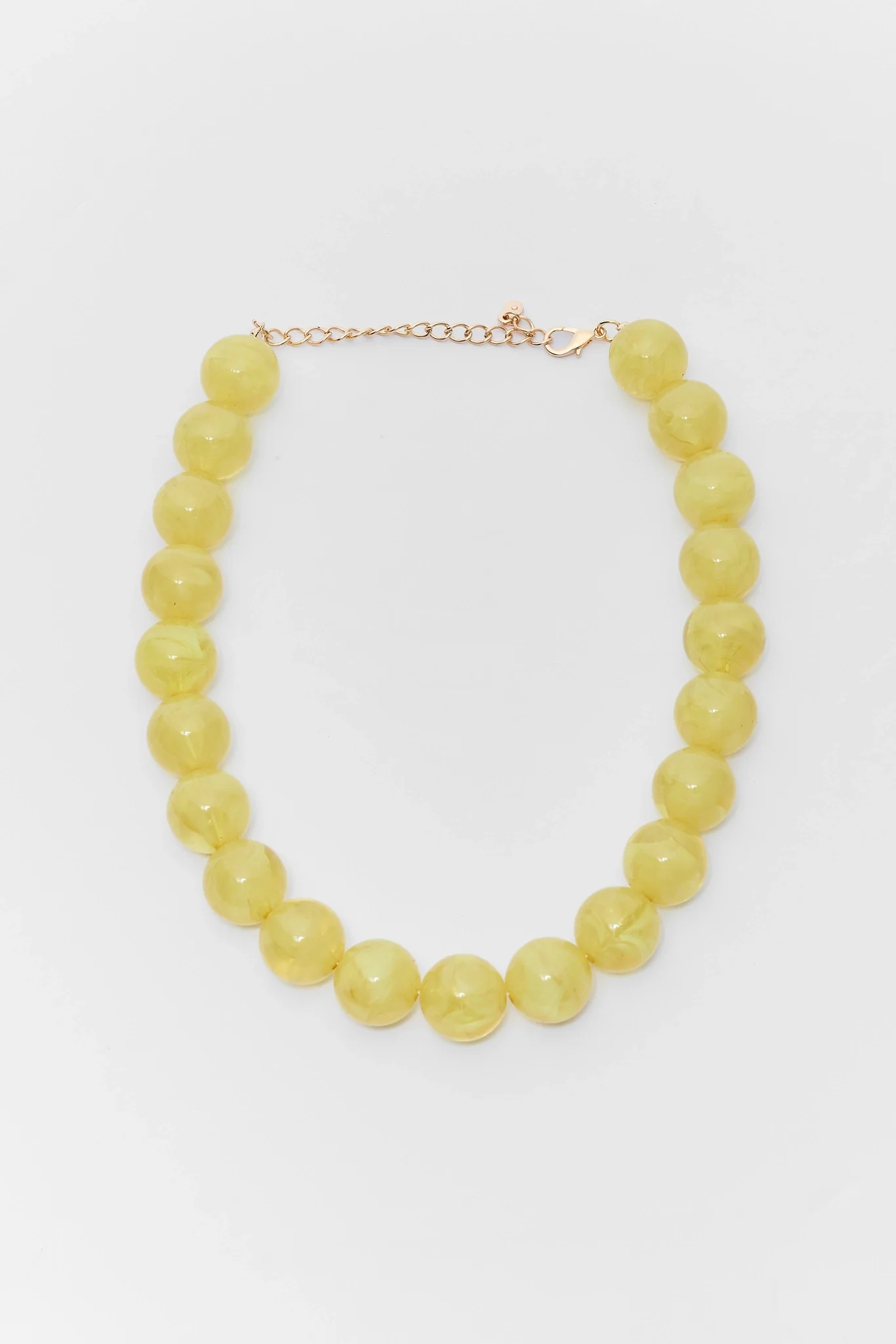 Yellow Chunky Beaded Necklace | Avara