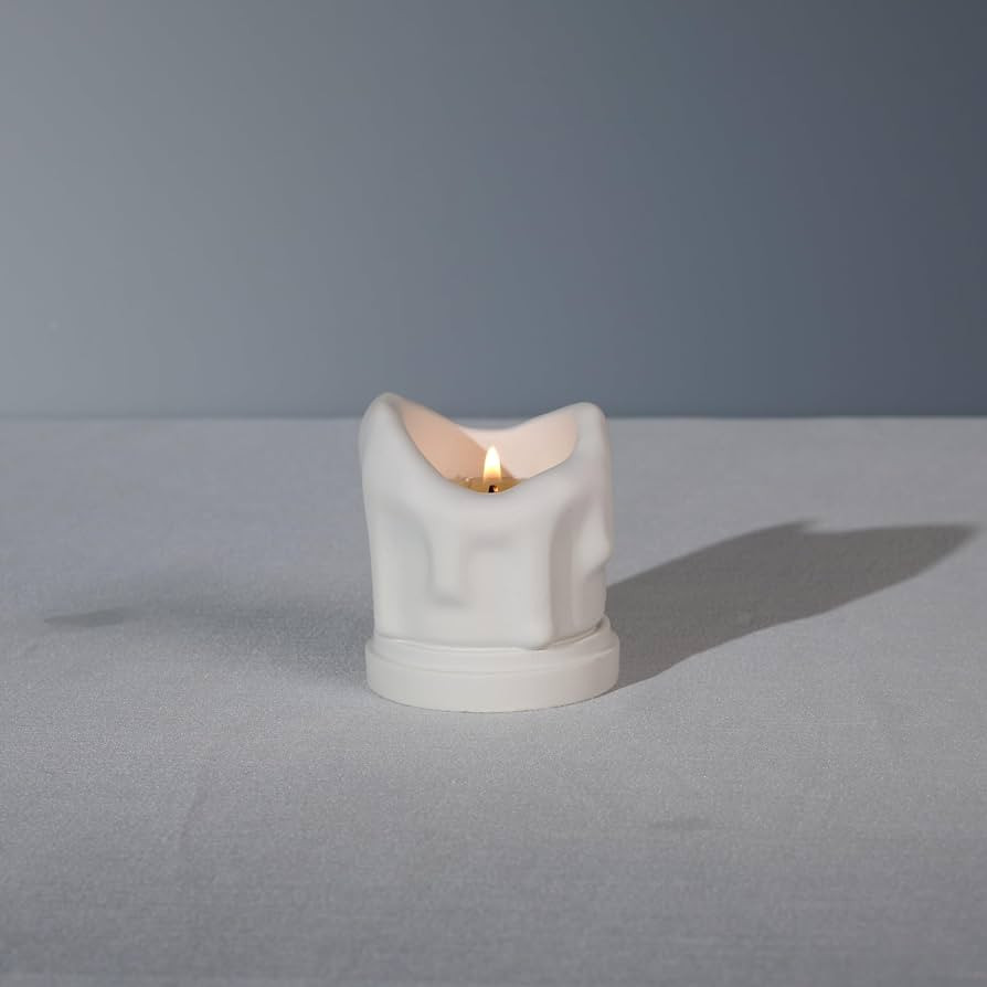 Handcrafted Tealight Candle Holder Designed as a Melting Candle; Handmade Tea Light Candle Holder... | Amazon (US)