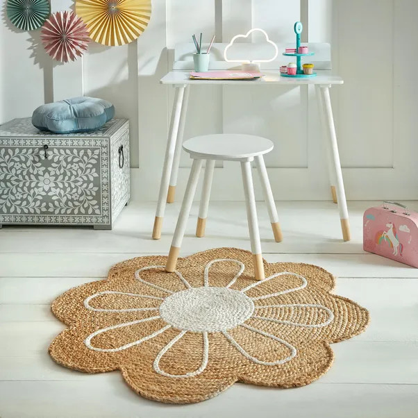 Jute Flower Rug | Dunelm (migrated)