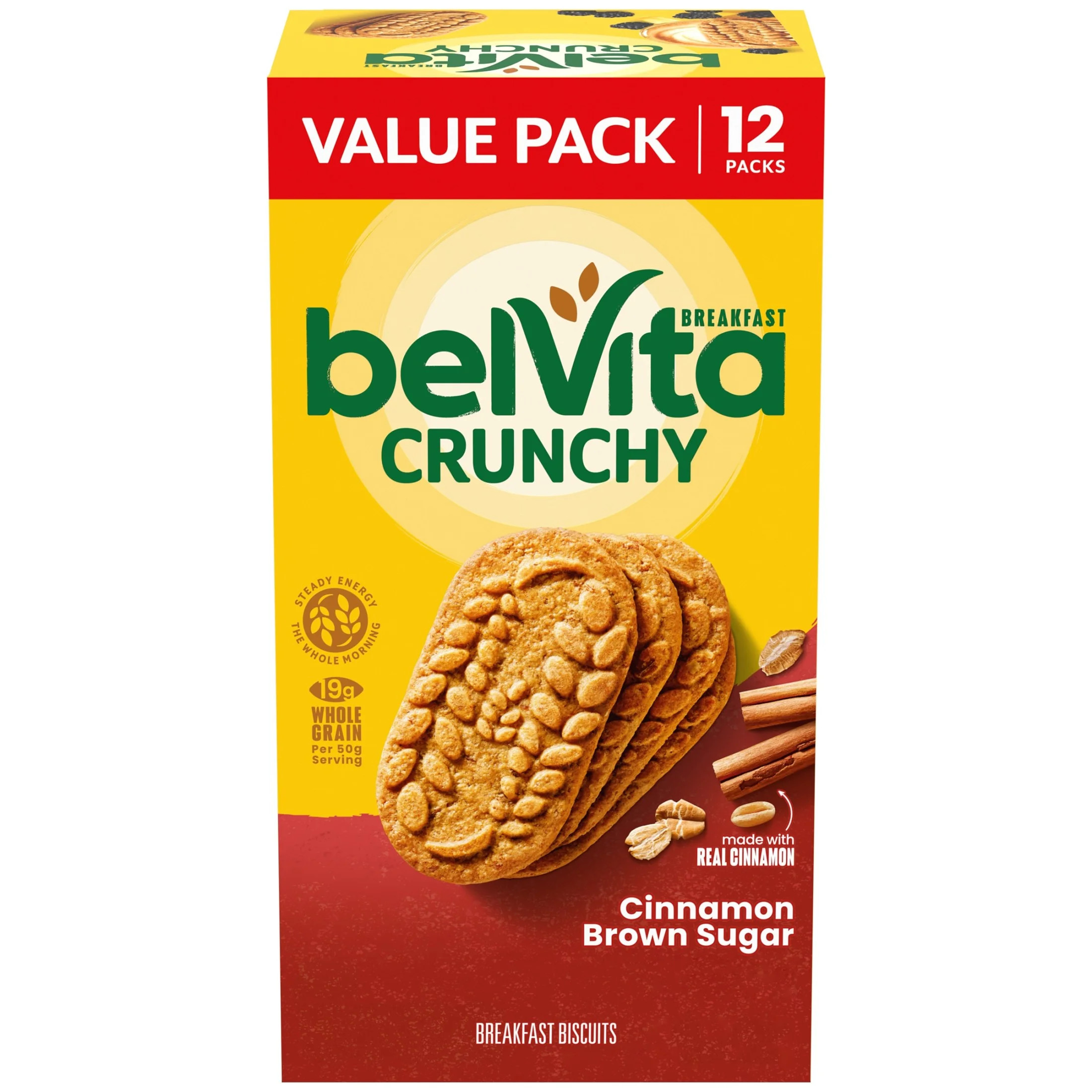 belVita Breakfast Bars Biscuits, Cinnamon Brown Sugar, Value Pack, 12 Packs | Walmart (US)