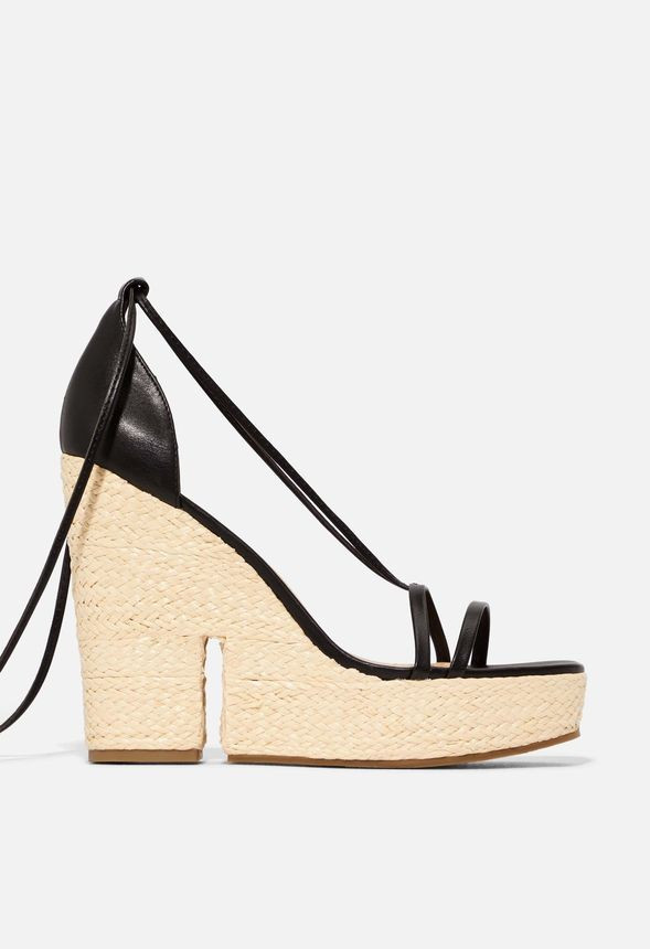 Stirring Secrets Lace-Up Wedge | JustFab