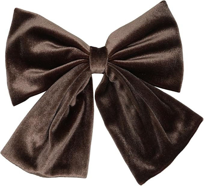Large Hair Bow Clip, Velvet Bow Hair Clips, Elegant French Hair Clip, Bow Hair Accessories, Fabri... | Amazon (UK)