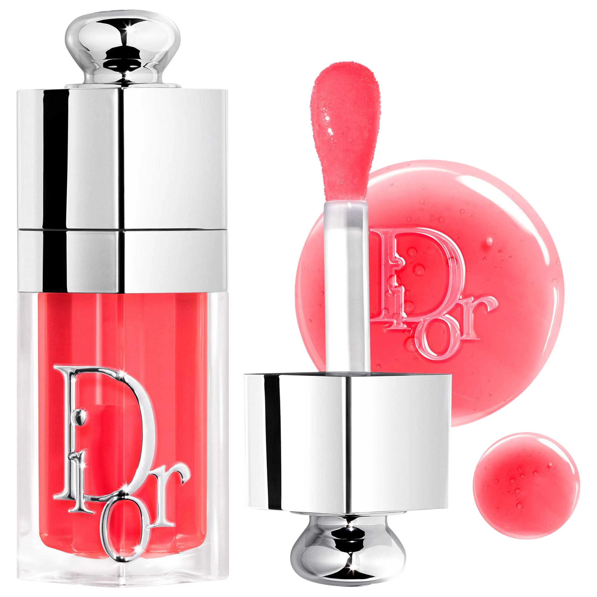 DIOR Lip Glow Oil Hydrating High-Shine Gloss 015 Cherry 0.2 oz/6 mL | Sephora (US)