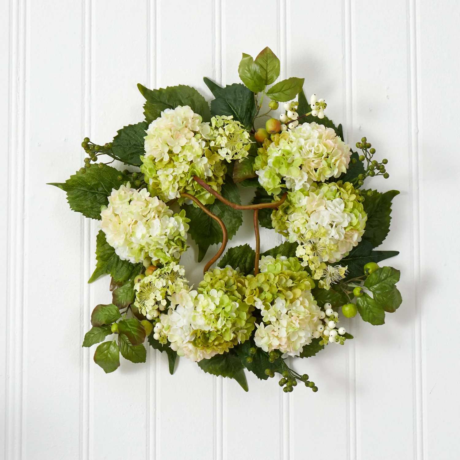 22” Hydrangea Wreath | Nearly Natural | Nearly Natural
