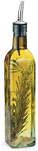 Containly 8oz Glass Olive Oil & Vinegar Bottle for Kitchen, Olive Oil Dispenser With Stainless St... | Walmart (US)