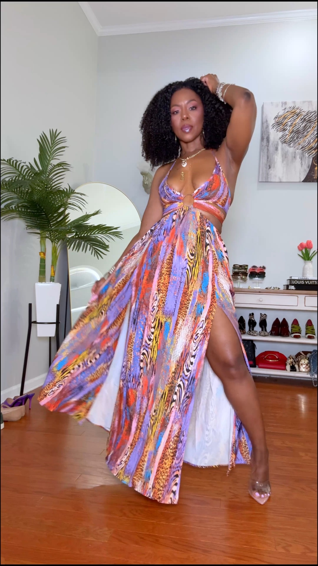 This Amazon boho maxi is a whole moment—flowy, backless, and made to move. The ring detail + high slit adds just the right amount of drama while still keeping it classy. Perfect for a wedding guest look, vacation nights, or that hot girl summer BBQ 🔥

Paired her with these clear heels for that leg-lengthening effect (you already know the vibe 😌) and a neutral hobo bag to keep it soft, elevated and spring ready. 

Fit & Details:
• Dress – Amazon Boho Maxi (Size M, backless)
• Heels – Amazon (Size 9)
• Bag – On 34th

Size Reference:
5’5 | 155 lbs | Curvy fit

Tap to shop + save for later 🤍

#LTKStyle #LTKFinds #LTKCreator #AmazonFashion #AmazonFinds #BohoMaxi #MaxiDressSeason #WeddingGuestStyle #VacationOutfits #ResortWear #HotGirlSummer #EffortlessStyle #RichAuntieVibes #SoftLifeStyle #ElevatedCasual #OOTD #StyleInspo #FashionOver40 #FashionOver50 #BlackGirlStyle #CurvyStyle #DateNightLook #fyp #LTKspring

#LTKootd #LTKOver40 #LTKMidsize