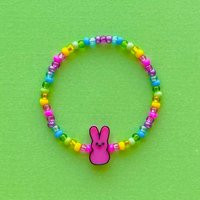 Pink Peeps Bracelet, Peep Bunny Layering Easter Jewelry | Etsy (US)