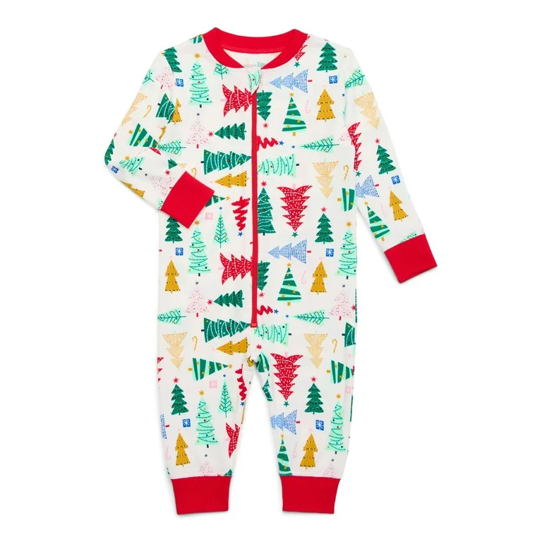 Holiday Time Baby Boy or Girl Christmas Tree Pajamas, Sizes 9M-18M | Walmart (US)