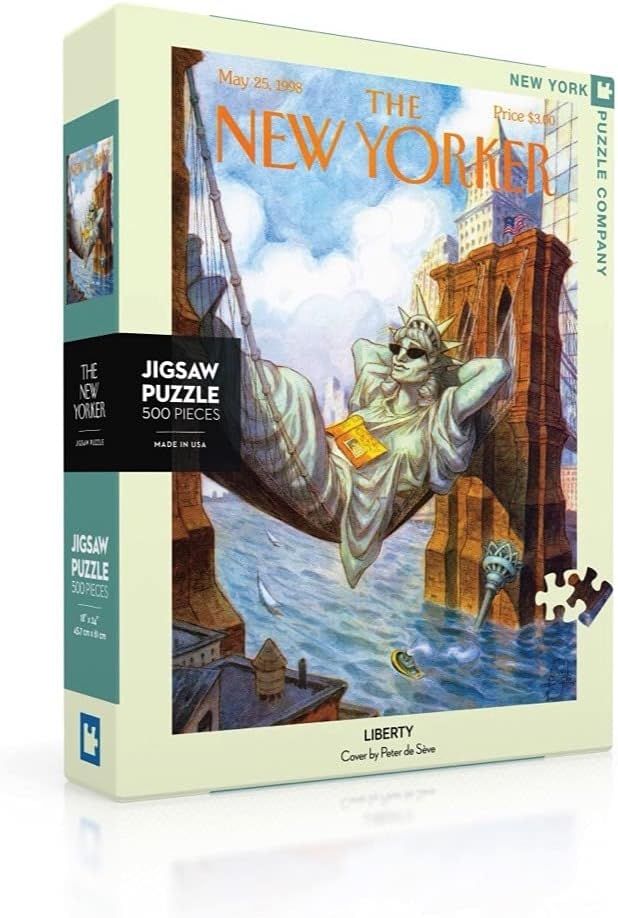 New York Puzzle Company - New Yorker Liberty - 500 Piece Jigsaw Puzzle | Amazon (US)