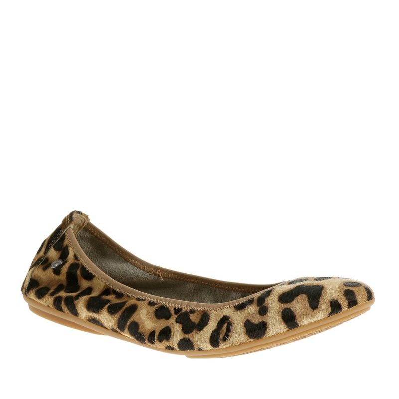 Hush Puppies Chaste Ballet Flats--Leopard Calf,9.5 | Foot Smart
