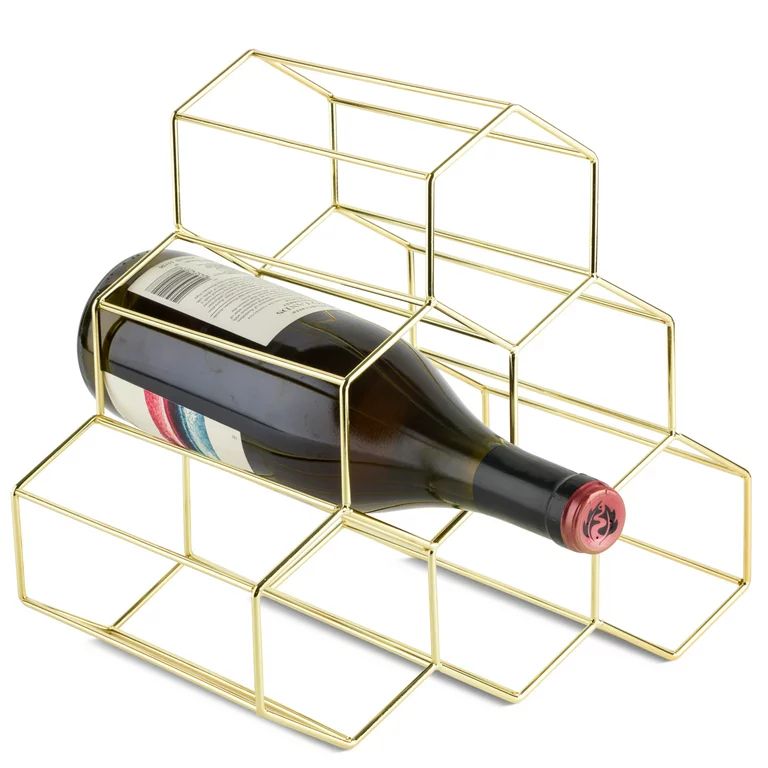 Thyme & Table 6 Bottle Wine Rack, Gold - Walmart.com | Walmart (US)