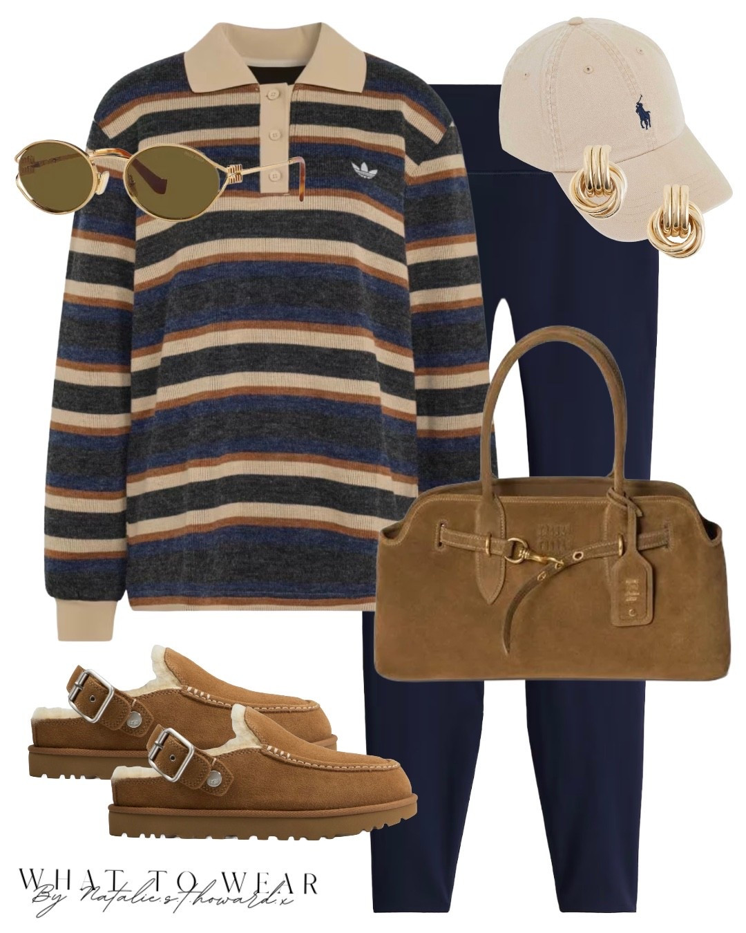 Navy and camel is such a nice colour combo for autumn! Love these knitted adidas polos paired with leggings and the Ugg mules

#LTKautumn #LTKuk