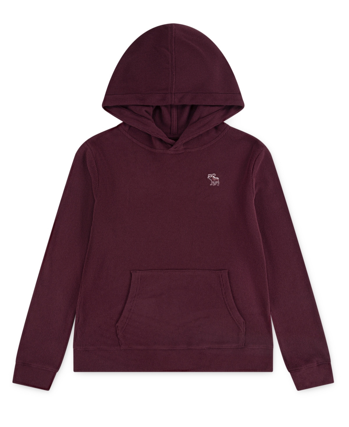 abercrombie kids Boys 5-16 Long-Sleeve Waffle Hoodie - Burgundy | Macy's
