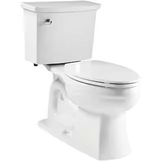 KOHLER Elmbrook Complete Solution 2-Piece 1.28 GPF Single Flush Elongated Toilet in White K-21285... | The Home Depot