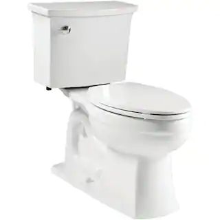 KOHLER Elmbrook The Complete Solution 2-Piece 1.28 GPF Single Flush Elongated Toilet in White wit... | The Home Depot
