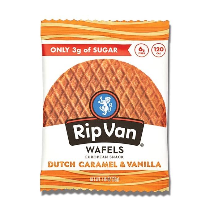 Rip Van Wafels Dutch Caramel & Vanilla Stroopwafels - Healthy Snacks - Non GMO Snack - Keto Frien... | Amazon (US)