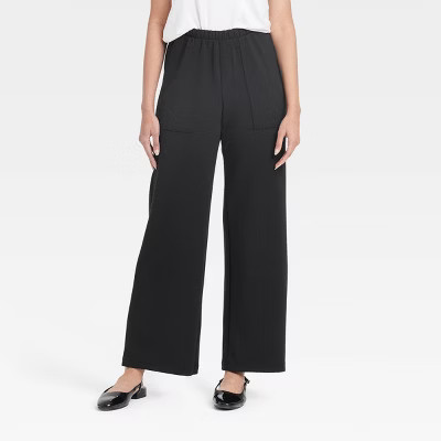 Women's Mid-Rise Sandwash Pull-On Knit Leisure Utility Pants - A New Day™ | Target