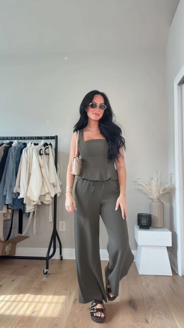 This outfit always makes me feel so put together and elevated  🫒I will have my outfit details on my LTK in the outfit inspo section! 

My sizing 5’7, 145lbs, 32dd
I’m wearing a size M top, size small pants

@Aritzia