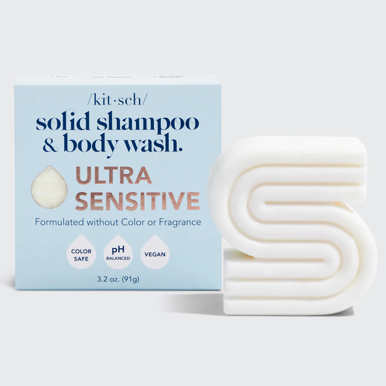 Ultra Sensitive Shampoo & Body Wash Bar Fragrance Free | Kitsch