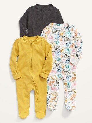 Unisex 3-Pack Sleep & Play Footed One-Piece for Baby | Old Navy (CA)