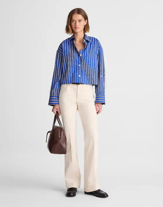 Straight-Hem Shirt in Poplin | Madewell