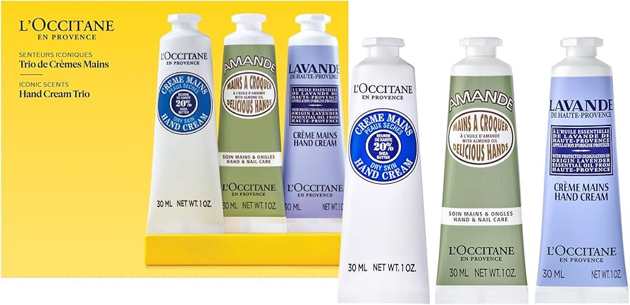 L'Occitane Hand Cream Classics, 3-Piece Set: Moisturizing Hand Creams, Iconic Scents, Vegan, All ... | Amazon (US)