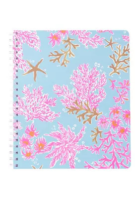 Lilly Pulitzer Large Notebook, Royal Coral, Light Blue | Belk