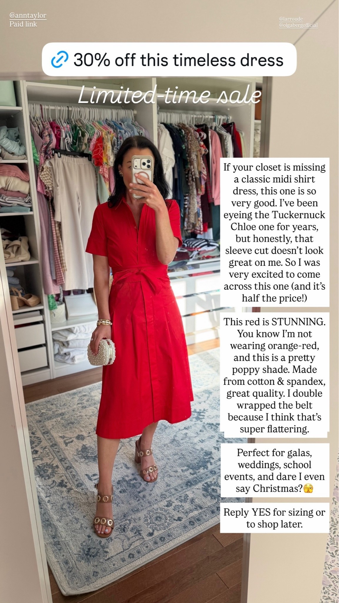 If your closet needs a classic red midi dress, this classic one from Ann Taylor is stunning! It's so flattering and the perfect shade of red! @anntaylor

red dress, midi dress, fall dress, women's style  

 #LTKgrwm #LTKootd #LTKSaleAlert