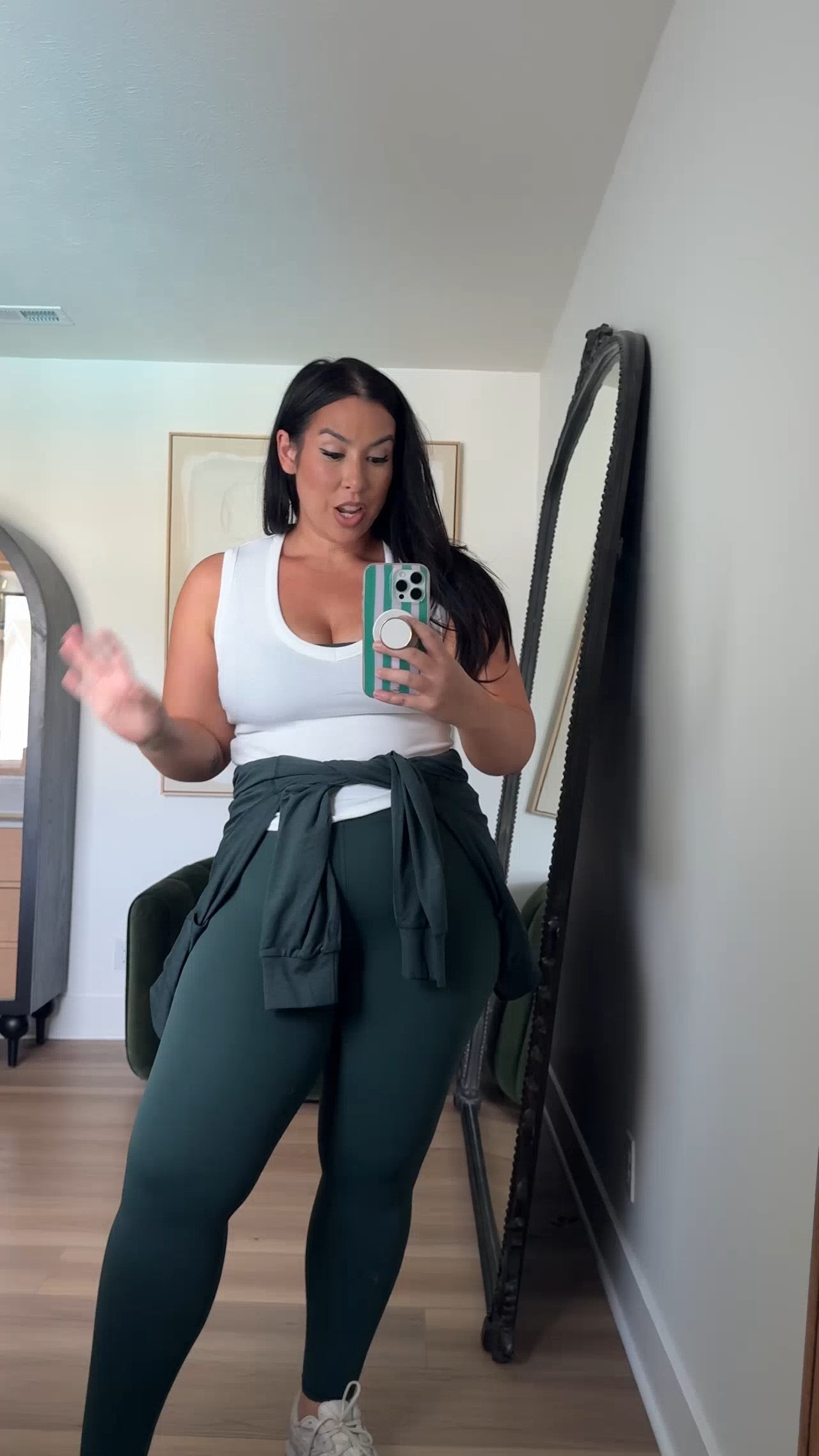 I still love a legging, no matter what everyone is saying about leggings being out! The material is so soft and supportive. This outfit is exactly how I'd add layers after a workout class!

Wearing XL in all

vuori, leggings outfit, matching set, workout set, mid size outfit ideas, casual outfits, mom outfits, fall style 

 #LTKootd #LTKActive #LTKMidsize