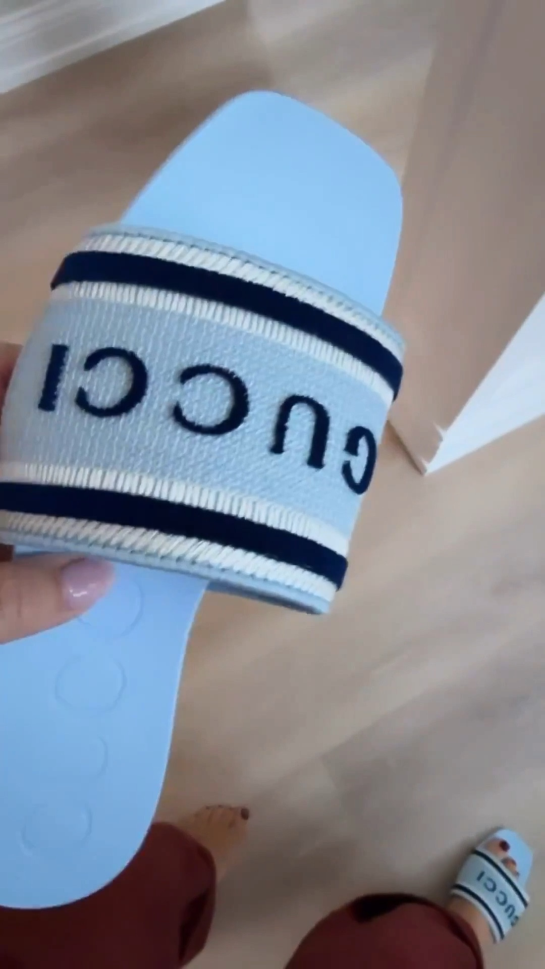 Omg even better in person! Finally a comfy slide from Gucci! 3 colors! Soft and flexible RUBBER sole! Higher arch and the most comfortable pair yet! Highly rec! 20/10🔥!

Gucci. Sandals. Blue. Spring break. Spring 2026. Slides. Designer. 


#LTKSeasonal #LTKTravel #LTKootd