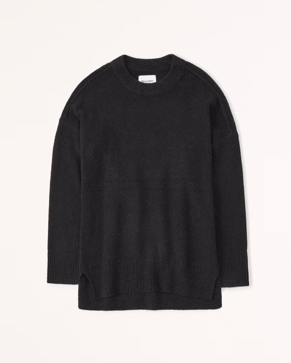 Oversized Fluffy Cable Crew Sweater | Abercrombie & Fitch (US)