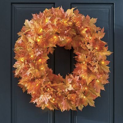 Glowing Harvest Wreath, 26" | Grandin Road