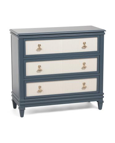 34x31.75 3 Drawer Chest With Striped Details | TJ Maxx
