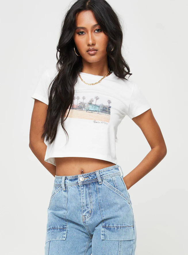 Last Palms Baby Tee White | Princess Polly US
