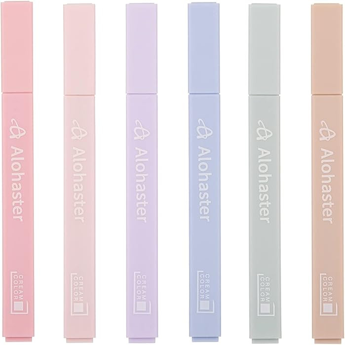 HPSIZEE Aesthetic Cute Highlighters Mild Assorted Colors With Soft Chisel Tip, No Bleed Dry Fast ... | Amazon (US)