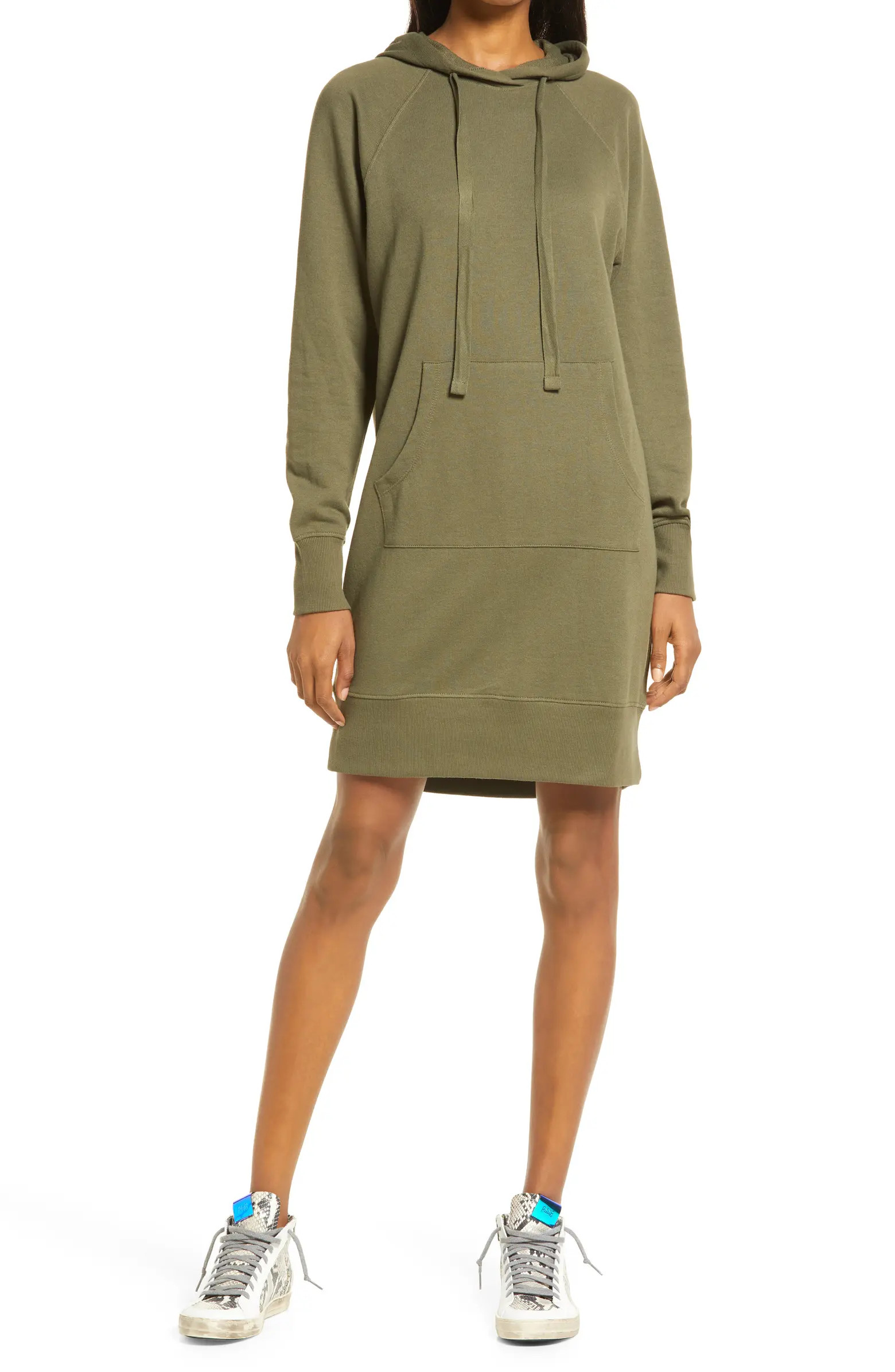 Organic Cotton Blend Long Sleeve Sweatshirt Dress | Nordstrom