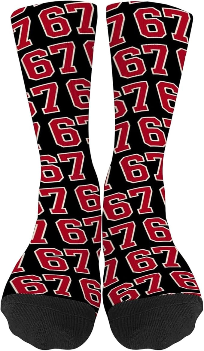 67socks for Boys Girls Unisex Kid Comfy Six Seven Funny Number Socks Christmas Gifts for Child 7-... | Amazon (US)
