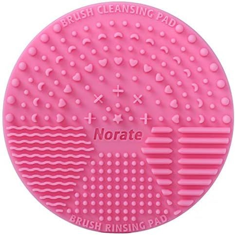 Brush Cleaning Mat, Silicone Makeup Cleaning Brush Scrubber Mat Portable Washing Tool Cosmetic Br... | Amazon (US)