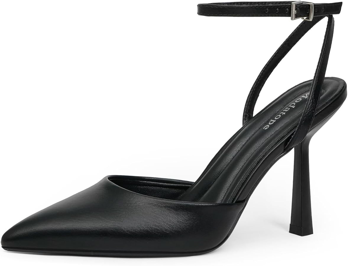 Modatope Closed Toe Ankle Strap Heels Women Pumps Pointed Toe Heeled Sandals for Women Stiletto W... | Amazon (US)